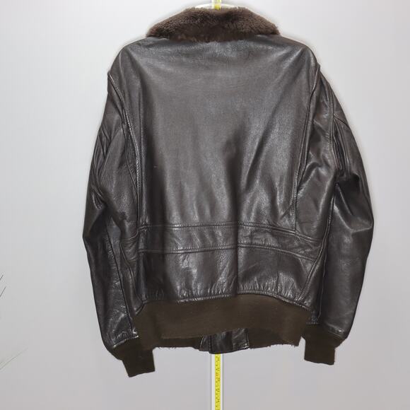 Flight Apparel Type G-1 Leather Bomber Jacket US Navy Style Size 42 - Picture 2 of 4